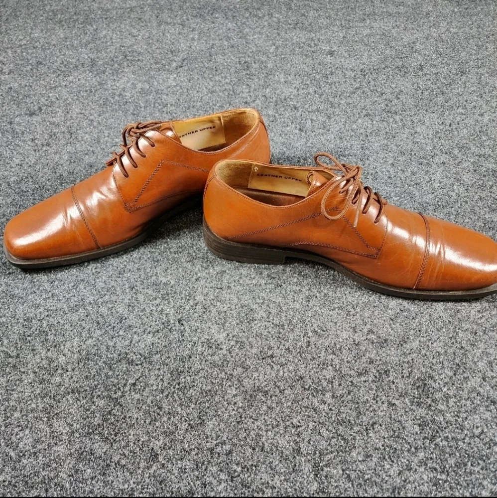 Adolfo Oxford‎ Derbys Lace Up Men's 11 Shoes Brown Heel & Toe Guards On Sole